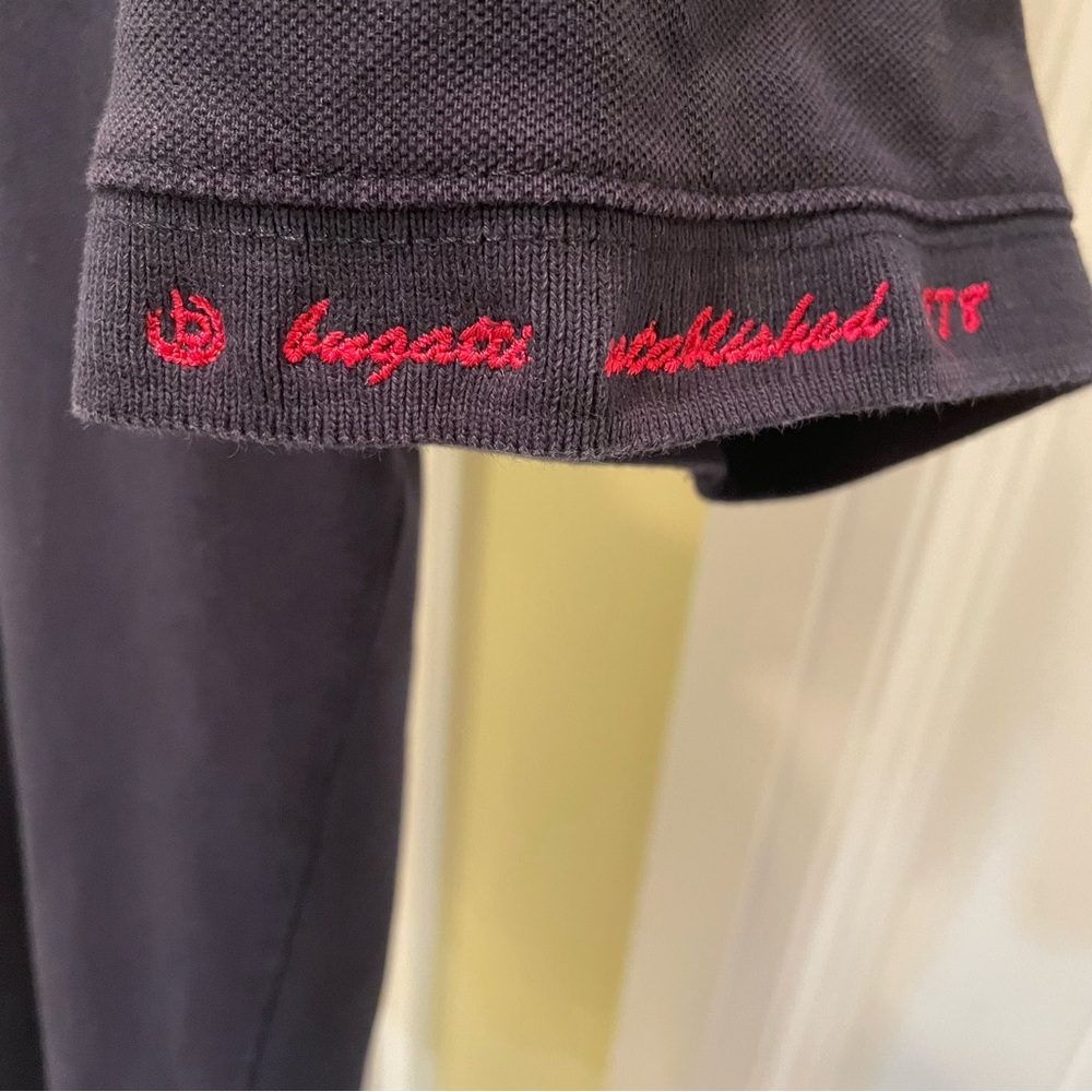 Navy Blue Men's Polo Shirt by Bugatti - Picture 6 of 10